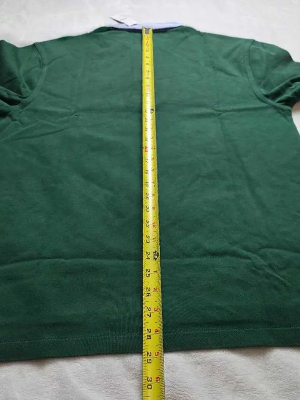 New M J.Crew rugby shirt with striped oxford collar Green longsleve polo